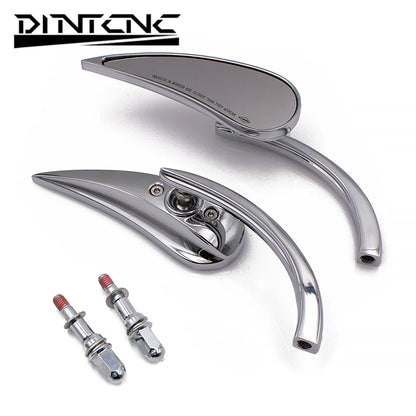 DINTCNC Universal for M8 M10 for Fatboy Dyna Electra Glide Iron Sportster Motorcycle Rearview Aluminum Alloy Accessories Mirror