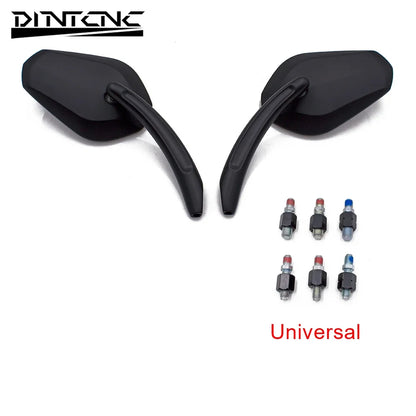 DINTCNC Universal for M8 M10 for Street Glide Road King Motorcycle Modified Large Field of Vision Rearview Mirror Accessories