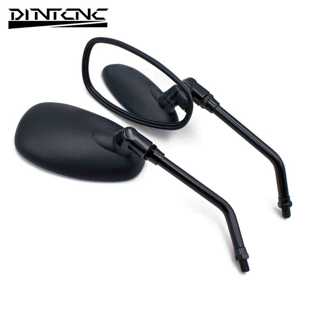 DINTCNC Universal for M8 M10 Threaded Caliber Motorcycle Large Mirror Large Field of View for E-bike Scooter Moto Mirror Aluminum Alloy