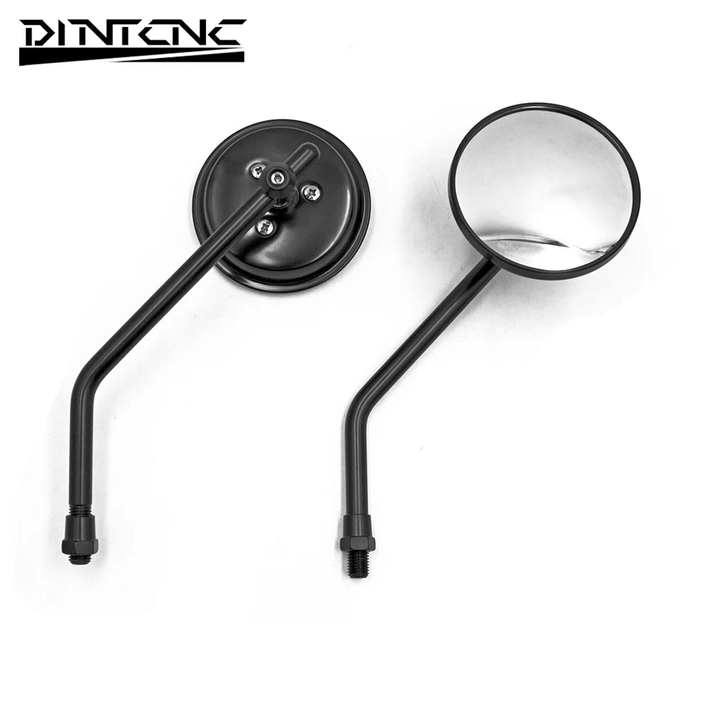 DINTCNC Universal for M8 M10 for Dyna Bobber Round Retro Motorcycle Modified Wide-field Rearview Mirror Anti-shake Moto Parts