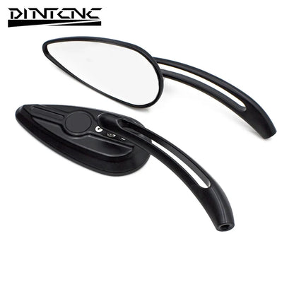 DINTCNC Universal for M8 M10 for Street Glide Special Sportster 1200 883 Black Electroplated Motorcycle Rearview Mirror Parts