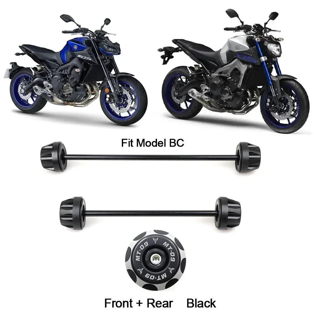 DINTCNC For MT09 FZ09 2021 SP Rear Front Axle Fork Crash Slide MT FZ 09 Mudguard Shock Absorber Protection Motorbike Wheel Protector