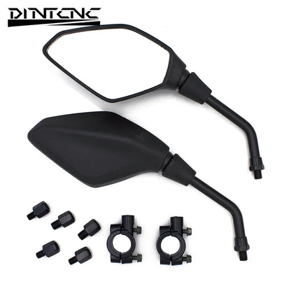 DINTCNC Universal for M10 for GSR 600 750 SV400 SV650 Motorcycle Special Shaped Rearview Mirror Wide Field of View Moto Parts