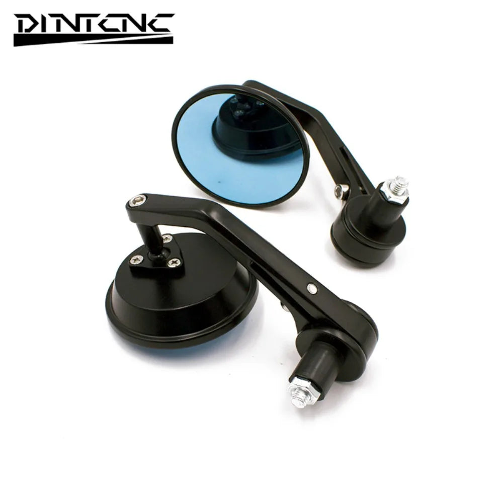 DINTCNC Universal for 22mm for Street 750 500 XG750 XG500 2015-2020 Motorcycle Black Round Curved Rod Rearview Mirror Blue Glass