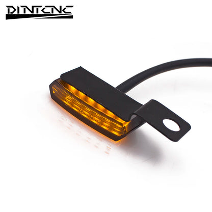 DINTCNC Universal for M10 for Sportster 1200 883 Handlebar LED Amber Light Motorcycle Turn Signal Indicator Modified Accessories