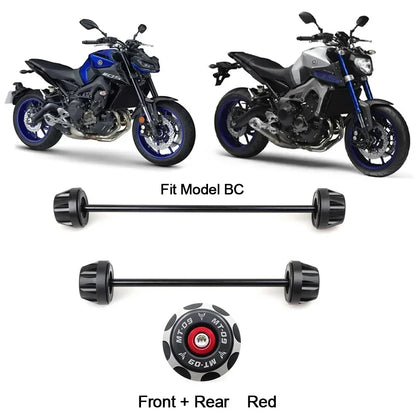 DINTCNC For MT09 FZ09 2021 SP Rear Front Axle Fork Crash Slide MT FZ 09 Mudguard Shock Absorber Protection Motorbike Wheel Protector