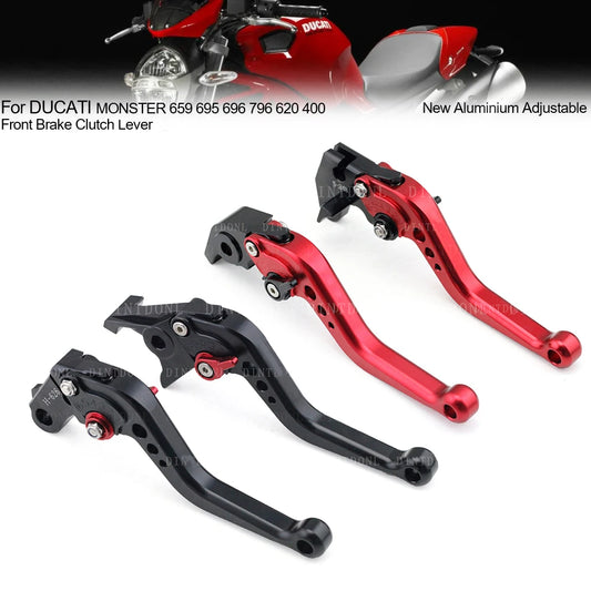 DINTCNC For MONSTER 659 695 696 796 620 400 Clutch Front Brake Lever Motorcycle Adjustable CNC Handles Adjust Tie Rod Accessories