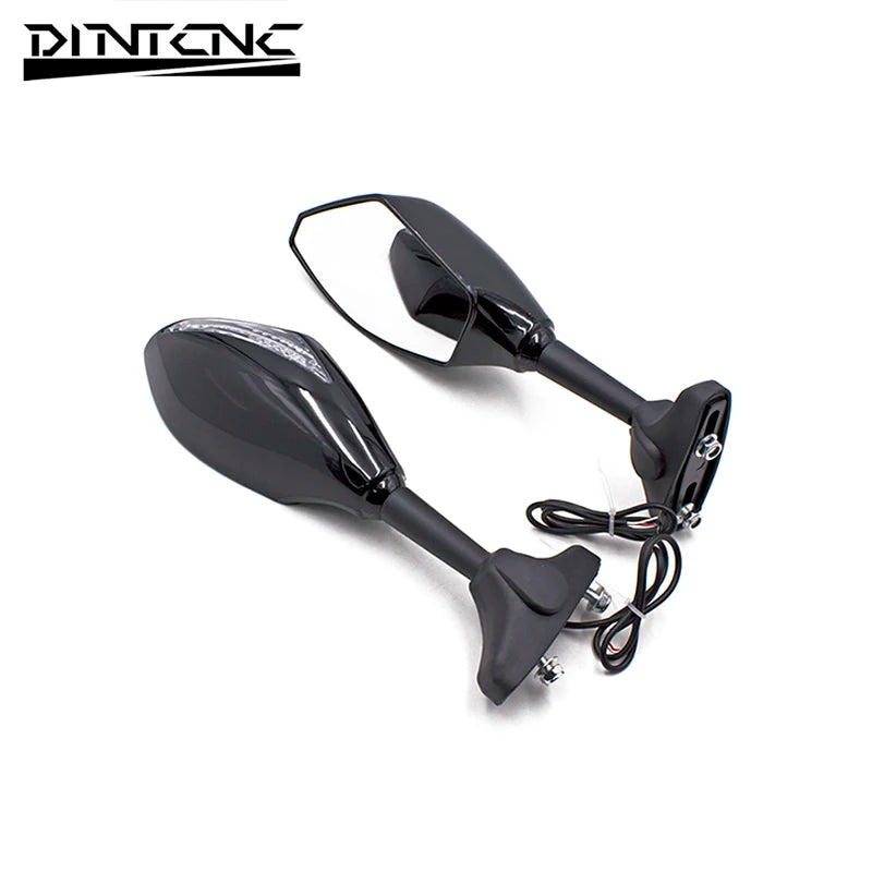 DINTCNC Universal for 2.5cm-7cm Hole Pitch for Motorcycle Rearview Mirror Mirror Turn Signal