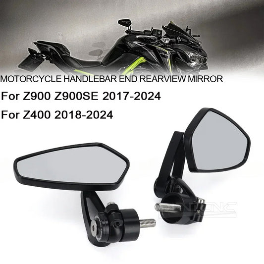 DINTCNC Handlebar End Mirror For Z900 Z900SE 2017-2024 Z400 Left Right Side Rotation Z 900 SE 400 2018 Motorcycle Accessories