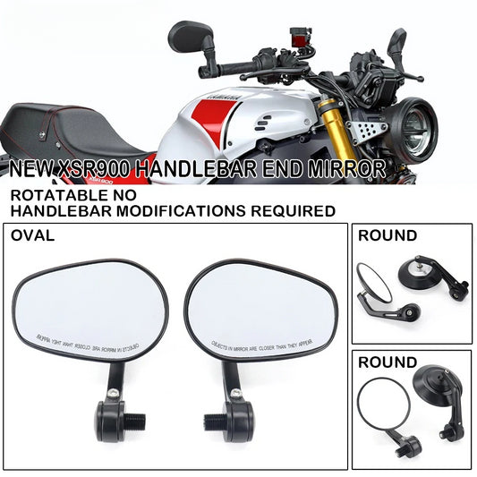 DINTCNC Handlebar End Mirror For XSR900 2022-2024 Left Right Side Oval Round Rotation Glass XSR 900 2023 Motorcycle Accessories