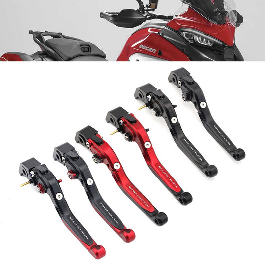 DINTCNC Folding Clutch CNC Brake Levers For Multistrada 1200 SDVT/Enduro 1260 S MTS Motorcycle Adjustable Extendable CNC Handles