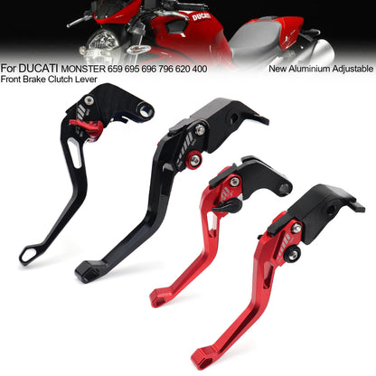 DINTCNC Clutch Front Brake Lever For MONSTER 659 695 696 796 620 400 Motorcycle Adjustable CNC Handles Adjust Tie Rod Accessories