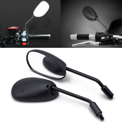 DINTCNC Universal for M10 Thread for Scooter Rearview Mirror Black Motorcycle Modified Rearview Mirror Large Field of View