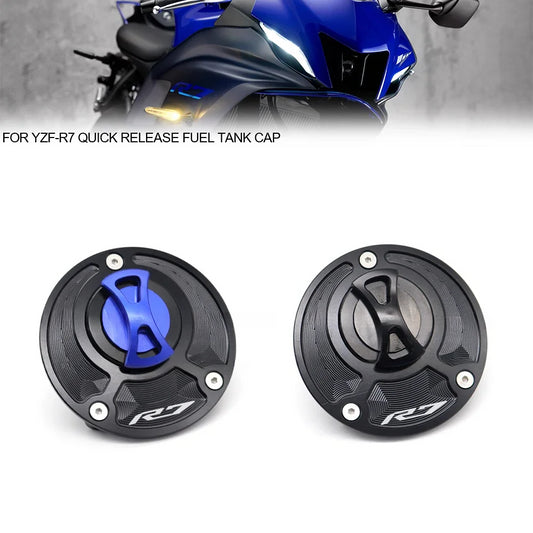 DINTCNC Fuel Gas Tank Cover For YZF-R7 2021 2022 Quick Release Rotate Aluminum Oil Cap YZFR7 R7 Racing Motorcycle Accessories