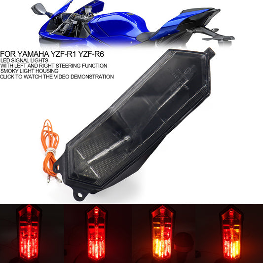 DINTCNC For YZFR1 2015-2022 YZFR6 2017-2021 Motorcycle Rear Signal Light YZF Tail Steering Brake Flicker LED Lamp R1 R6 R1M R1S