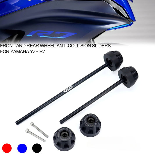 DINTCNC For YZF-R7 60th 2021 2022 2023 YZF R7 Anti-Collision Fall Slider Block YZFR7 Motorcycle Front Rear Wheel Axle Accessories