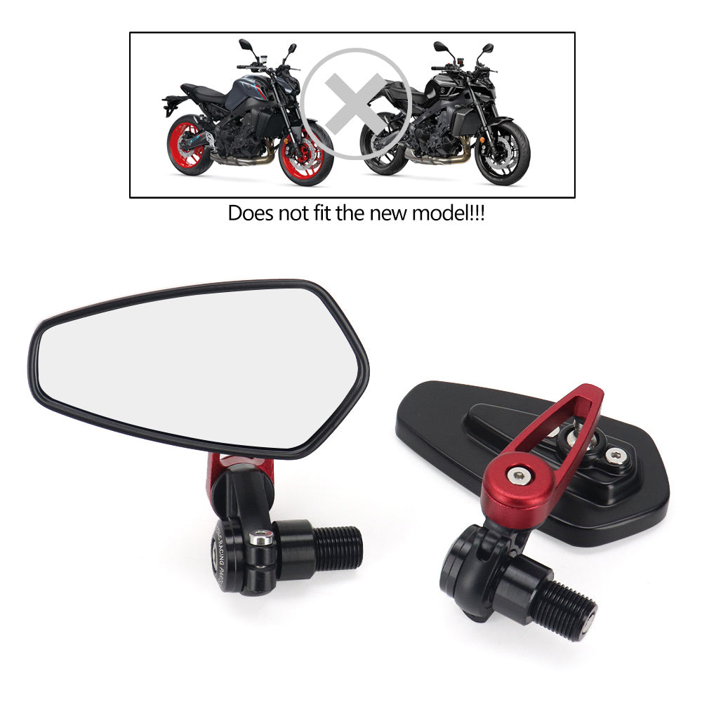 DINTCNC Handlebar End Mirror For MT07 MT09 MT10 SP XSR 700 900 Left Right Side Rotation FZ07 XSR700 MT10SP Motorcycle Accessories