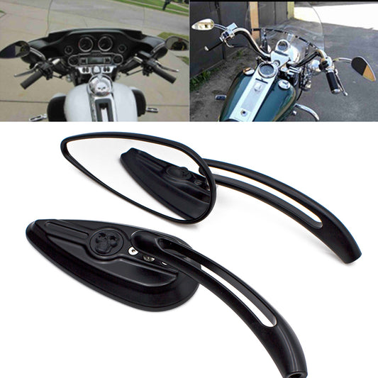 DINTCNC Universal for M8 M10 for Street Glide Special Sportster 1200 883 Black Electroplated Motorcycle Rearview Mirror Parts