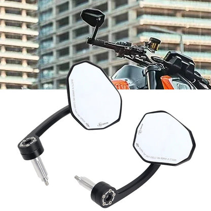 DINTCNC For 790 DUKE 890DUKE R Side Adjustable Handlebar Mirror End Rotation Universal E9 CNC Aluminum Mirrors Motorcycle Accessories Black